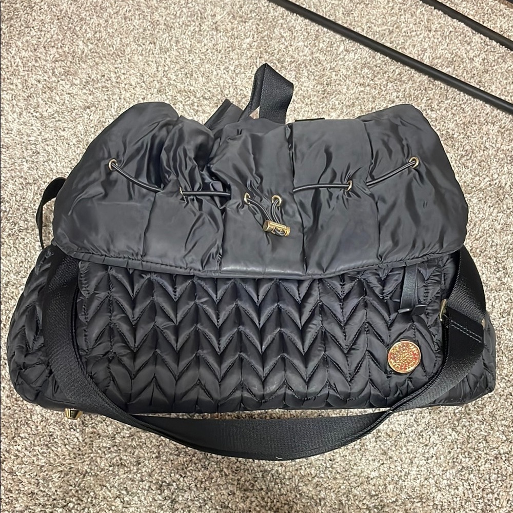 HAPP Levy diaper bag backpack in black